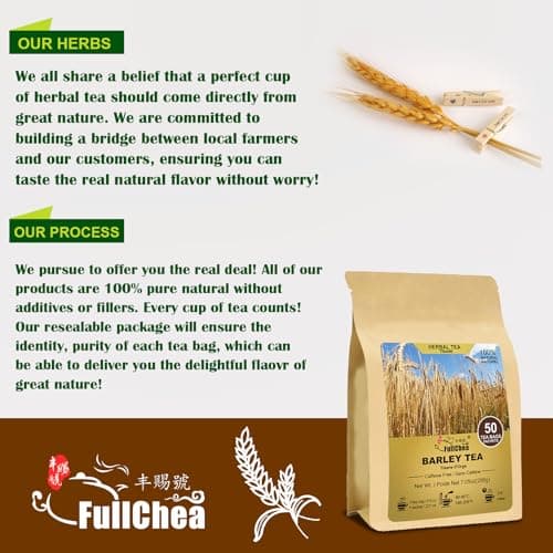 FullChea Barley Tea, 4g X 50 Count, Premium Natural Roasted Barley Grain — view 4
