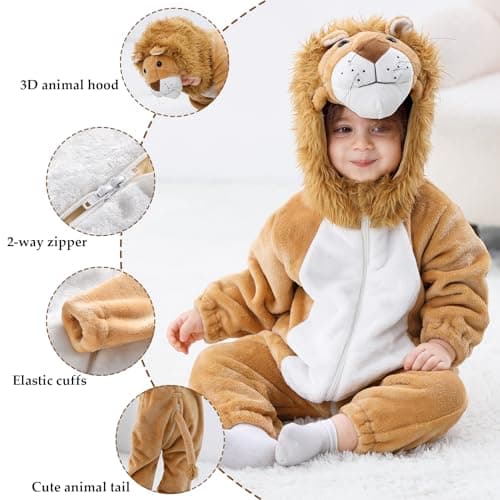 TONWHAR Kids' And Toddlers' Costumes Outfit Animal Onesie Cosplay Costume Baby Romper Jumpsuit