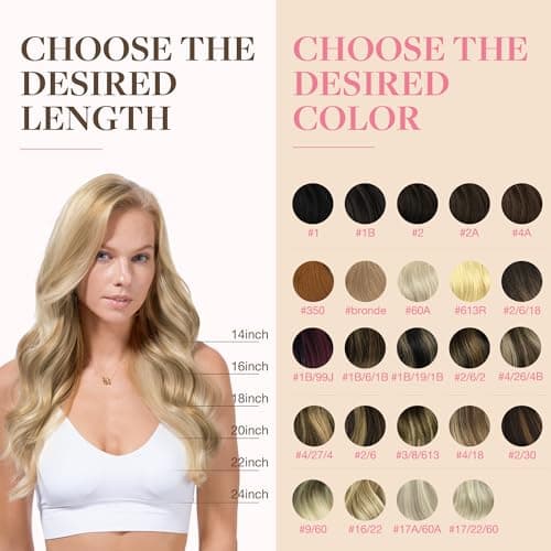 GOO GOO Tape in Hair Extensions Human Hair for Women Light Blonde and Golden Blonde Hair Extensions Real Human Hair Seamless Invisible Hair Extension Tape 20pcs 50g 20inch — view 6