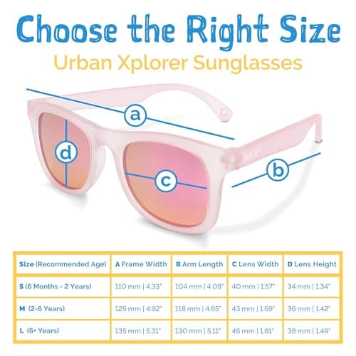 JAN & JUL Toddler Girl Sunglasses, UV400 and Flexible (M: 2-6 Years, Frosty Lavender Aurora) — view 4