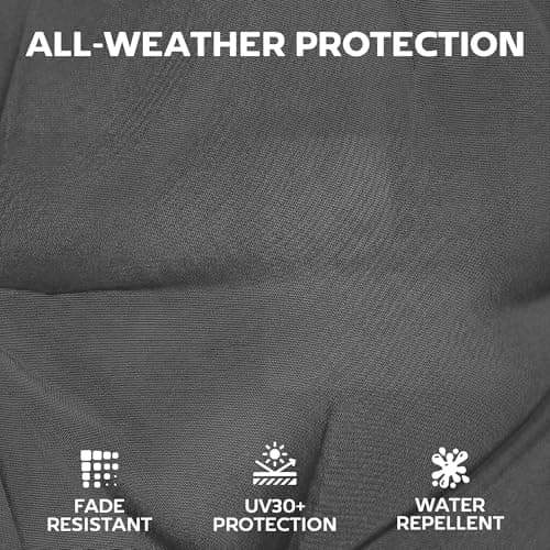 Outsunny Patio Chair Cushions Set of 4, Waterproof Lounge Chair Cushions with Ties, Non-Slip Replacement Seat Pads for Indoor Outdoor, Garden Furniture, 44"x21", Dark Grey — view 3