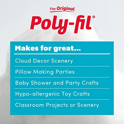 Fairfield The Original Poly-Fil, Premium Polyester Fiber Fill, Soft Pillow Stuffing, Stuffing for Stuffed Animals, Toys, Cloud Decorations, and More, Machine-Washable Poly-Fil Fiber Fill, 32-ounce Bag — view 6