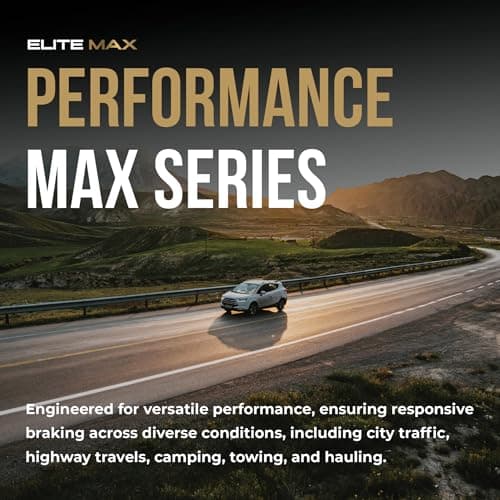 Max Advanced Brakes Front & Rear Brake Kit Compatible With 2019 2020 2021 2022 2023 Honda Civic Insight Exc Si Replacement Drilled Slotted Black Coated Disc Brake Rotors and Ceramic Brake Pads — view 2