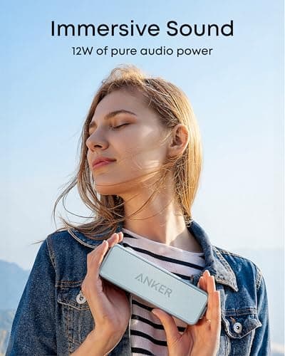 Anker Soundcore 2 Portable Bluetooth Speaker with Stereo Sound, Bluetooth 5, Bassup, IPX7 Waterproof, 24-Hour Playtime, Wireless, Speaker for Home, Outdoors, Travel — view 2