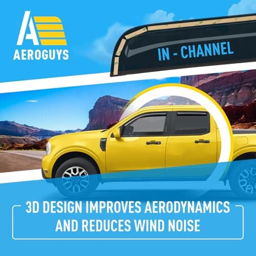 Extra Durable Window Deflectors in-Channel Window Visors Rain Guards Fit for Ford Maverick 2022-2026, Sun Visors, Wind Vent for Shades, Exterior Car Accessories - 4 pcs. AG0792 — view 4