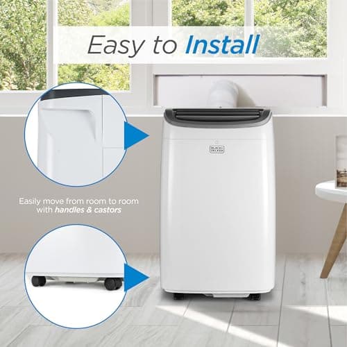 BLACK+DECKER 10,000 BTU Portable Air Conditioner up to 450 Sq.Ft. with Remote Control,White — view 6