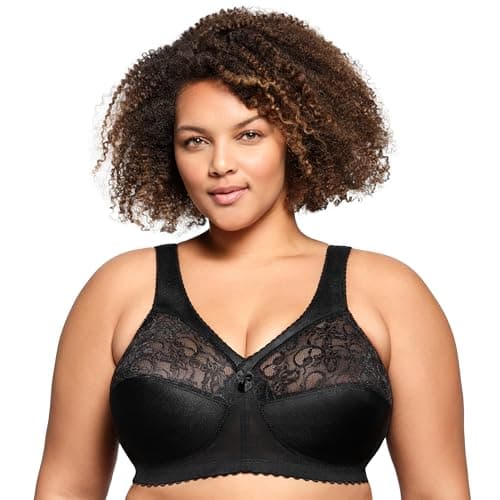 Glamorise Women's Magic Lift Full-Figure Support Bra, Black, 44F — view 8