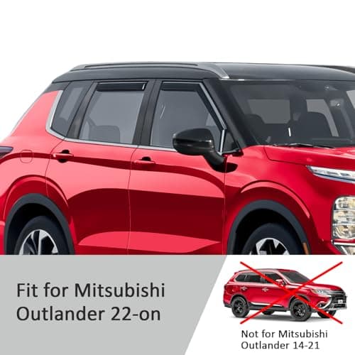 Voron Glass in-Channel Extra Durable Rain Guards for Mitsubishi Outlander 2022-2026, Window Deflectors, Vent Window Visors, 4 Pieces - 200657 — view 4