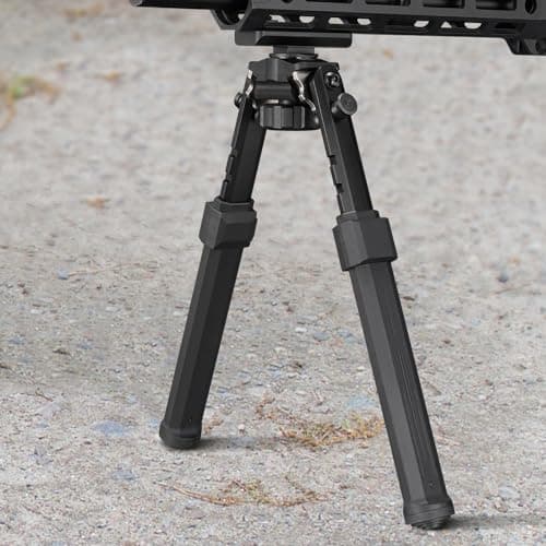 MidTen Bipod Compatible with M-Rail Bipod Swivel Tilt Sturdy Height Adjustment for Hunting and Shooting (Black, 7.8-10.6") — view 5