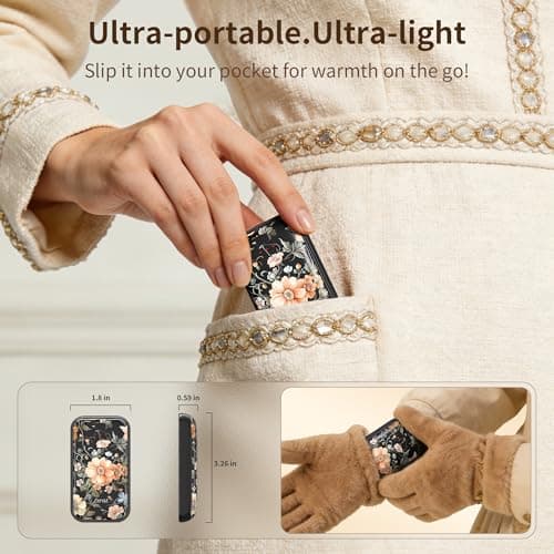 LERAT Hand Warmers Rechargeable,2 Pack Electric Hand Warmers,3-Second Fast Heating,3 Heat Settings,Portable & Lightweight Gifts for Women Men,Outdoor,Camping,Hiking,Skiing,Hunting,Travel — view 2