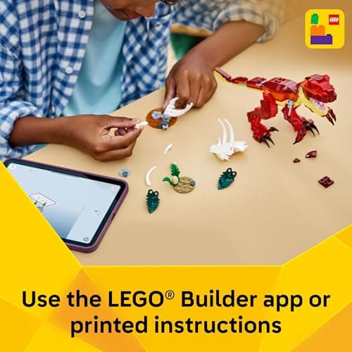 LEGO Creator 3 in 1 Fierce Dinosaur Building Toy for Boys & Girls, Ages 8+ - Gift for Birthdays - Kids Build 1 of 3 Prehistoric Animal Figures - 31379 — view 5