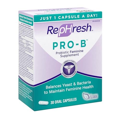 RepHresh Pro-B Probiotic Feminine Supplement, Balances Yeast and Bacteria, Womens Probiotic, Restore Healthy, Vaginal Flora with L. rhamnosus GR-1 & RC-14, 30 Oral Capsules — view 6