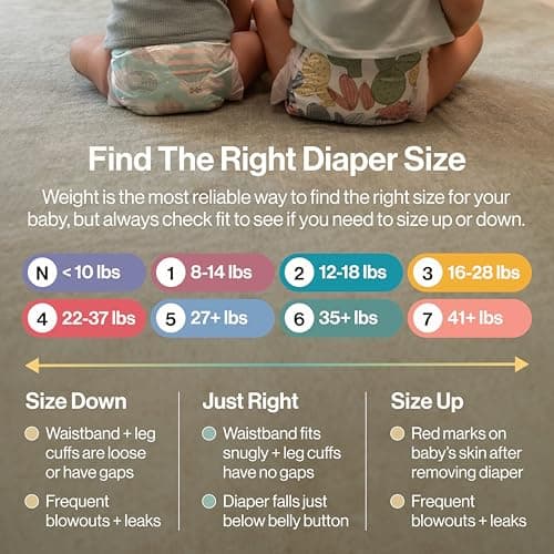 The Honest Company Comfort Dry Disposable Daytime Diapers for Sensitive Skin, Hypoallergenic, Rose Blossom + Tutu Cute, Club Box Size Newborn 72 Count — view 5