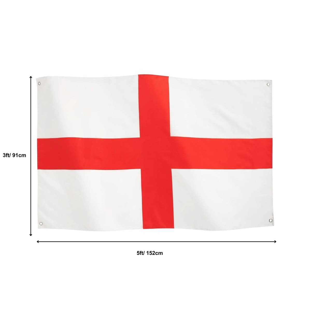 Runesol Bandera De Inglaterra 3x5, 91x152cm, Cruz De San Jorge, Ojal En Cada Esquina, Fútbol Inglés, Banderas Premium, Interior, Exterior, Colores Vivos, Six Nations, Cricket — view 2
