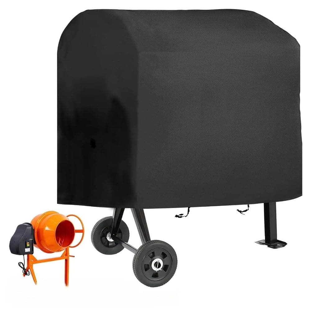 Funda para hormigonera, 130 x 80 x 110 cm, exterior, para protección, impermeable y resistente al polvo, tela Oxford 210D/420D, color negro