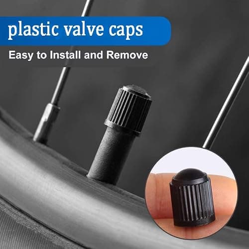 Tire Valve Stem Caps The Upgraded Version has a Sealing Ring for Car, Motorbike, Trucks, Bike， Bicycle ，60 Pack — view 5