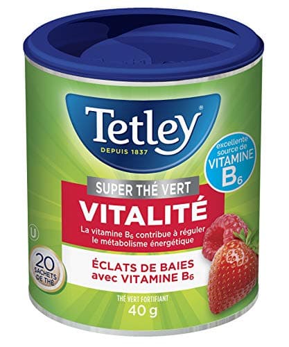 Tetley Super Green Tea Boost: Berry Burst with Vitamin B6, Fortified Fruit Tea - 20 Tea Bags, 40 Grams, Contains Caffeine — view 2