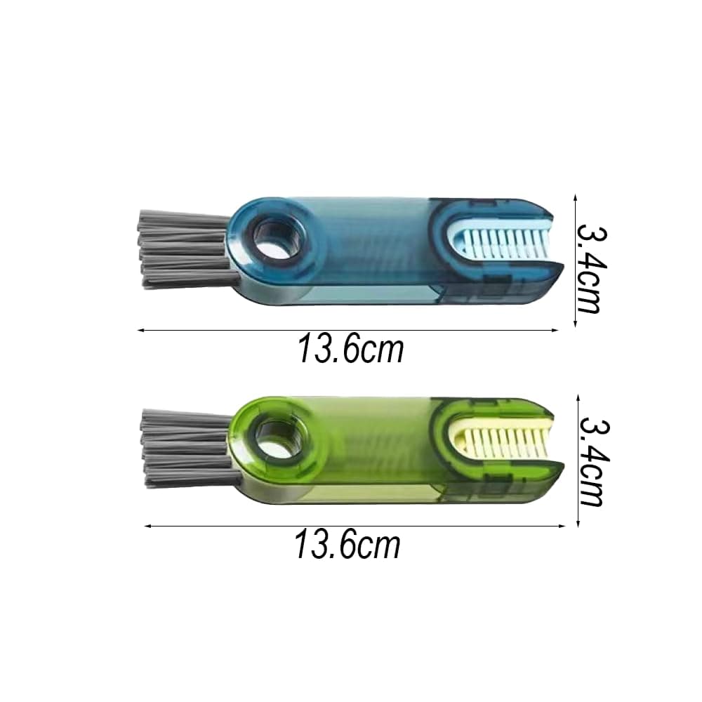 3-in-1 Cup Lid Crevice Cleaning Brush, 2 Pcs Multifunctional Portable Bottle Detail Brush, Tools for Cups and Lids — view 2