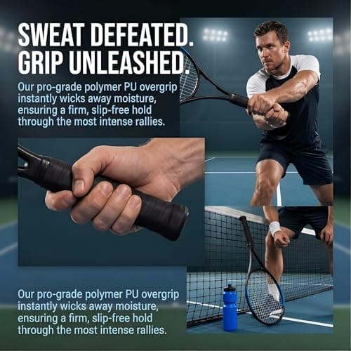 Shpucise 6 Pack Tennis Racket Grip Tape, Non-Slip Absorbent Tennis Grips Tape, Tacky Tennis Racquet Grip Tape, PU Upgraded Fabric Overgrip for Tennis, Pickleball, Badminton, Golf, Baseball Bat — view 5