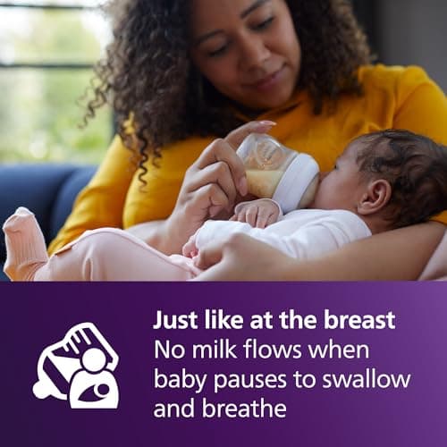 Philips Avent Natural Baby Bottle with Natural Response Nipple (Slow Flow, Flow 2), 4oz, 3-pack, SCY900/03 — view 3