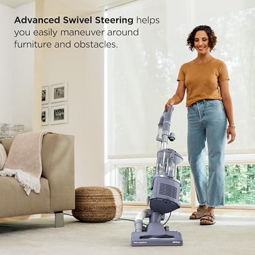 Shark Upright Vacuum Cleaner | Navigator Lift-Away | Pet Hair, Carpet & Hard Floor Cleaning | Upholstery & Crevice Tools | HEPA Filter | Swivel Steering | Large Dust Cup Capacity | Lavender | NV352 — view 4