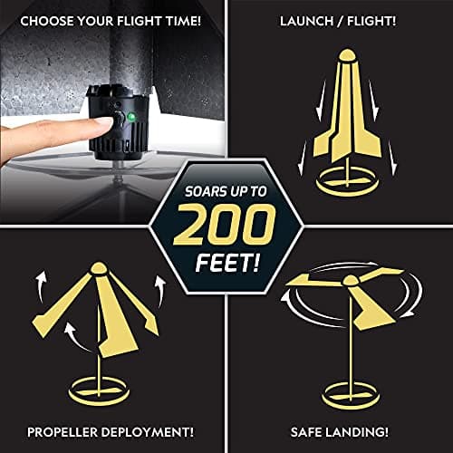National Geographic Rocket Launcher - Motorized Air Rocket Toy with Patented Design, Launch up to 200 Feet, Outdoor Toys & Model Rockets, Gifts for Kids Ages 8-12, Space Toys — view 3