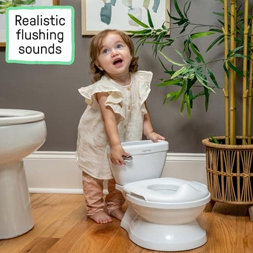 Ingenuity My Size Potty Pro 2-in-1 Potty Training Toilet, Floor Potty with Removable Potty Seat for Standard Toilets, Realistic Flushing Sound, For Toddlers Ages 18+ months, Up to 50 lb — view 3