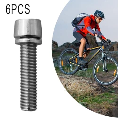 6PCS M5 x 20mm and M6 x 20mm Stem Bolts for Road for Bike Seatpost Collar, Derailleur & Headset – High- Steel, for CNC-Machi(5 * 20MM) — view 2
