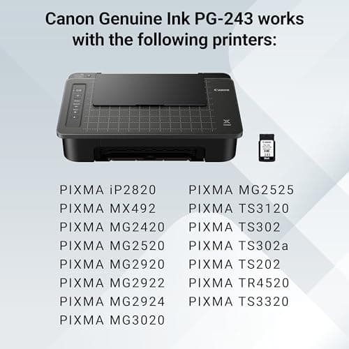 Canon PG-243 Black Ink Cartridge Compatible to Printer iP2820 MX492, MG2420, MG2520, MG2920, MG2922, MG2924 MG3020, MG2525, TS3120, TS302, TS202 and TR4520 — view 7