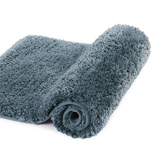 Walensee Large Bathroom Rug (24 x 36, Slate) Extra Soft and Absorbent Shaggy Bathroom Mat Machine Washable Microfiber Bath Mat for Bathroom, Non Slip Bath Mat, Luxury Bathroom Floor Mats