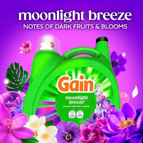 Gain Liquid Laundry Detergent, Moonlight Breeze Scent, Freshness + Odour Fighting, Laundry Detergent Liquid Soap, 107 loads, 4.5L — view 3