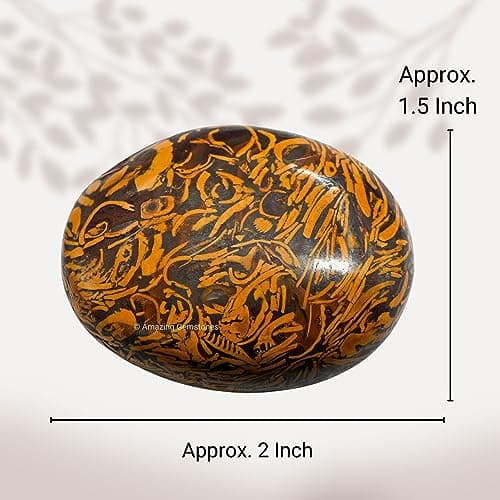 Amazing Gemstone Mariyam Jasper Crystals and Healing Stones - Large Palm Stone Crystals Piedra - Crystal for Good Luck, Balanced Positive Energy, Meditation - Unique Stocking Stuffers, Gifts for Women — view 2