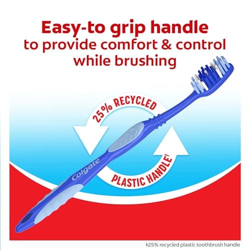 Colgate Extra Clean Toothbrush, Medium Toothbrush for Adults, 6 Pack — view 6