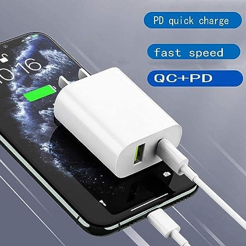 2 Pack USB C Charger Block, Dual Port Type C Wall Charger Fast Charging 20W Power Adapter Cube for iPhone 14/14 Pro/14 Pro Max/14 Plus/13/12/11, XS/XR/X, iPad, Samsung, More — view 2