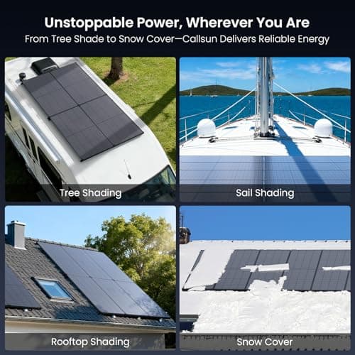 215W Anti-Shading Bifacial Solar Panel,Callsun N-Type 16BB Monocrystalline PV Module, Over 25% High Efficiency,Ideal for 12V System,RV,Marine,Portable Power Station,Off-Grid — view 4