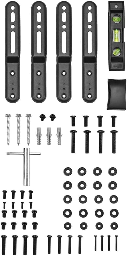 Amazon Basics Full Motion Articulating TV Wall Mount, with Swivel and Tilt, for 26" to 55" TVs and Flat Panels up to 80 Lbs, VESA Compatible, Single Stud, Black — view 5