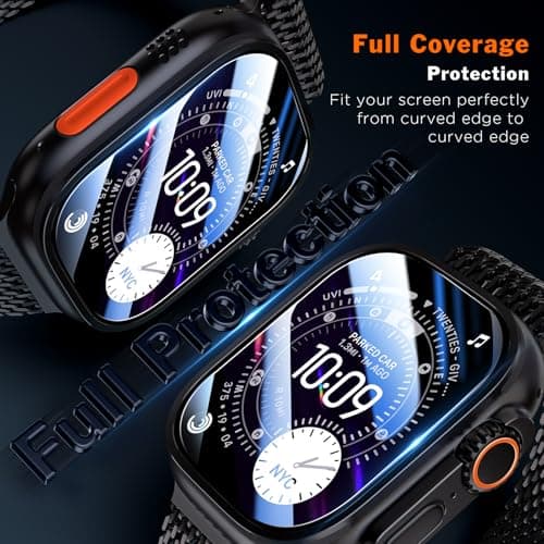 LK 3 Pack for Apple Watch Ultra 3 Screen Protector 49mm [Zero-Fault] HD Top 9H Tempered Glass Apple Watch Ultra / Ultra 2 Screen Protector 49mm with Auto-alignment Installation Frame, Anti-Scratchch — view 4