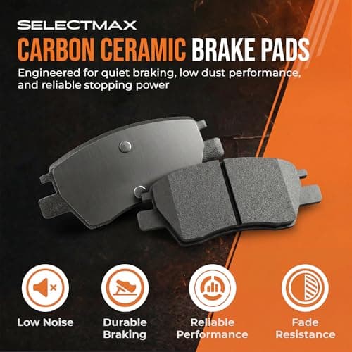 Max Advance Brakes Brake and Rotor Kit Front and Rear for 2011 to 2016 Hyundai Elantra, 2014 to 2018 Kia Forte, Carbon Ceramic Pads, OE Replacement Brake Rotor Set — view 3