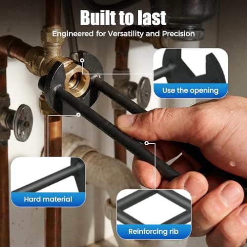 YPZVX Multifunctional Sink Wrench 2pcs,Plumbing Wrench for Tight Spaces,Faucet Installation Tool for Kitchen Bathroom, Under Basin Pipe & Angle Valve Repair Plumbing Tools (1 Set) — view 4