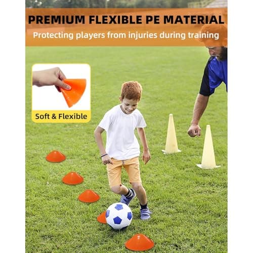 Mumoo Bear 30 Pack Soccer Cones, Disc Cones for Sports Training with Mesh Bag, Sports Cones for Training Drills Practice — view 5