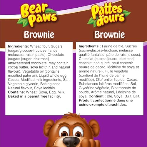 Bear Paws Brownie Cookies - Soft Cookie Snack Packs, Family Size, Peanut Free School Snacks, 480g, 12 pouches — view 2