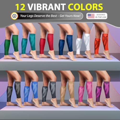 BLITZU Calf Compression Sleeves, Footless Compression Socks for Men & Women — view 8