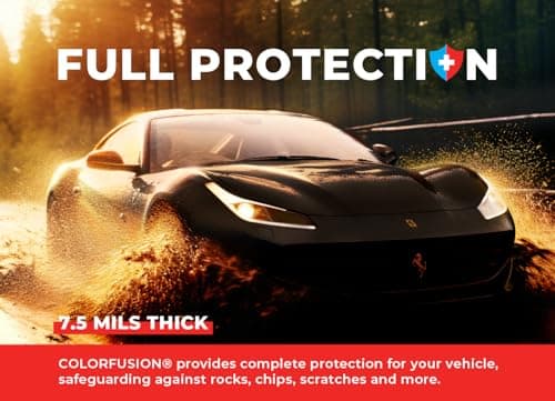 ColorFusion PPF by VViViD, Gloss Piano Black Dry Apply PPF Vinyl Car Wrap Roll 1.3ft x 5ft — view 2