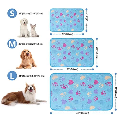 LeapSheep Pet Blankets for Dogs Cats - 3Pack Heart Pattern Super Soft Fluffy Dog Blankets for Small Medium Large Doggy Kitten (Heart, Small) — view 5