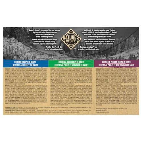 Nature’s Recipe Chicken, Chicken & Duck, Chicken & Venison Wet Dog Food Variety Pack 936 g 12 pk — view 6