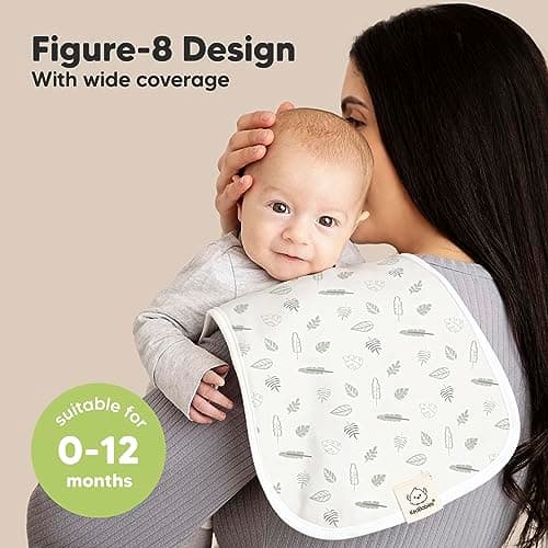 Organic Burp Cloths Baby Boy & Girl, 5-pack Cotton Burp Rags (Wilderness) — view 2
