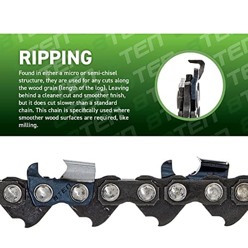8TEN Ripping Chainsaw Chain 24 Inch .050 3/8 84DL for Husqvarna 455 Rancher Echo CS-590 CS-600P Stihl MS 270 (1 Pack) — view 3