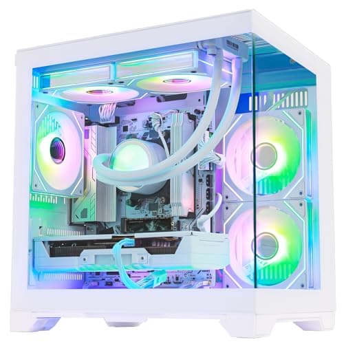 HELLOLAND Gaming PC Desktop Computer | AMD Ryzen 7 7800X3D & RTX 5070 12GB | 32GB DDR5 6000MHz RAM | 1TB SSD | PSU 650W | 240mm Liquid Cooler & ARGB Fans with Software | Windows 11 | White