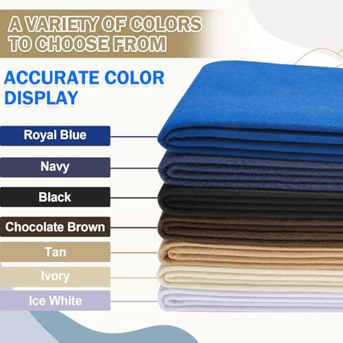 XSEINO Ivory Large Felt Fabric 36" X 36 "(1 Square Yard), 1.4 mm Thick Soft Felt Fabric Sheet for Crafts, White Series Colors Soft Nonwoven Fabric, Fit for Decoration, Sewing, DIY Crafts — view 4