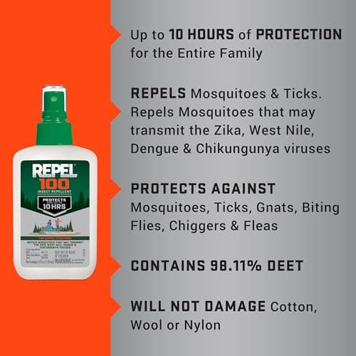 Repel 100 Mosquito and Insect Repellent, 4 Ounces, With DEET, 10-Hour Protection Long-Lasting Insect Repellent Bug Spray Repels Mosquitoes, Ticks, Gnats, Biting Flies, Chiggers And Fleas — view 9